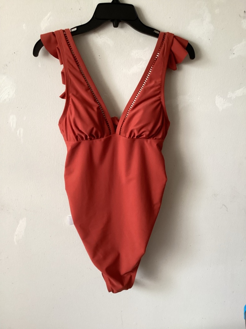 Cupshe One-Piece Swimsuit in Rust Red